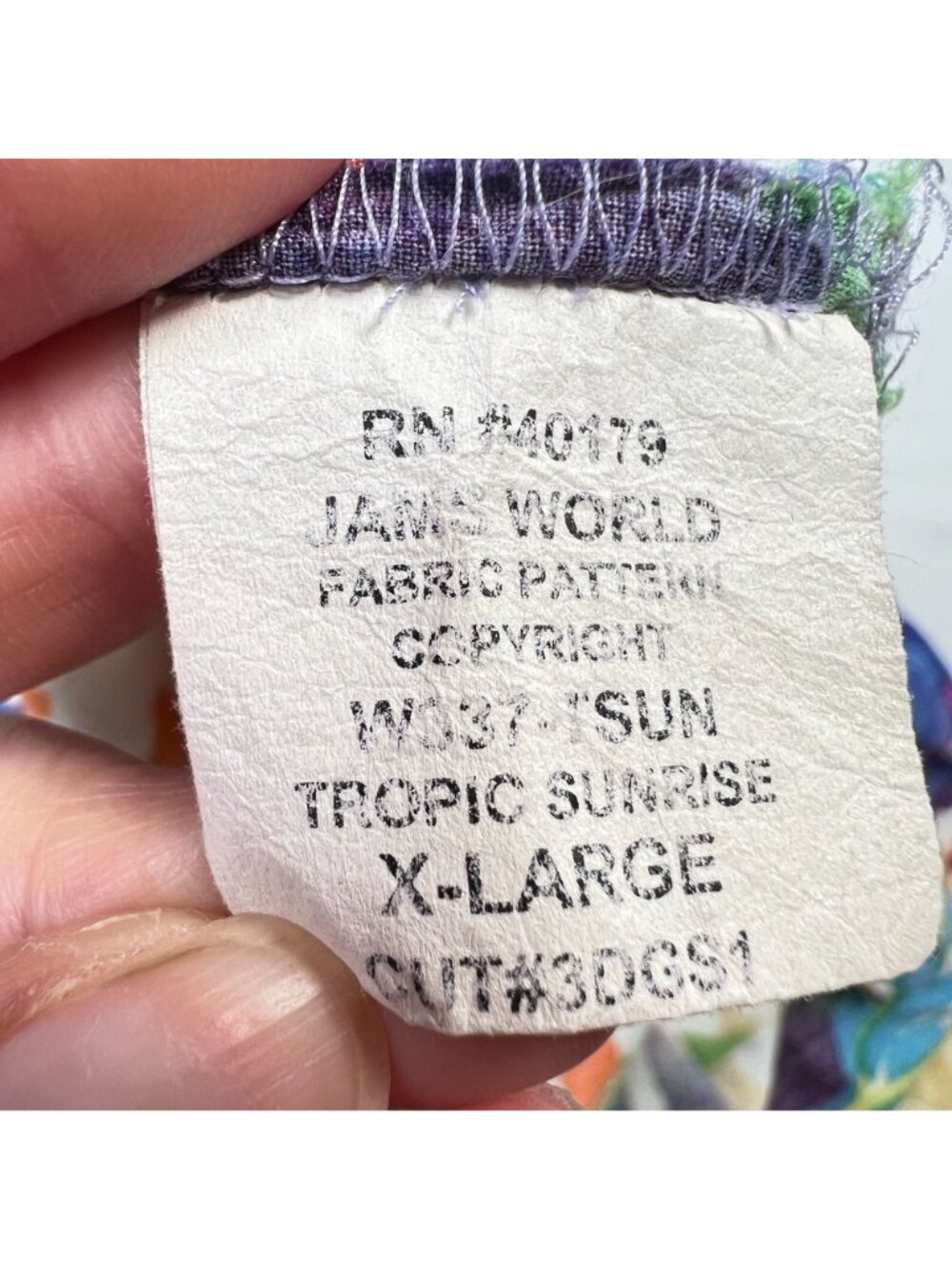 Vintage Jam's World Tropic Sunrise Midi Sundress Multicolor Floral W337 size XL - Picture 7 of 8